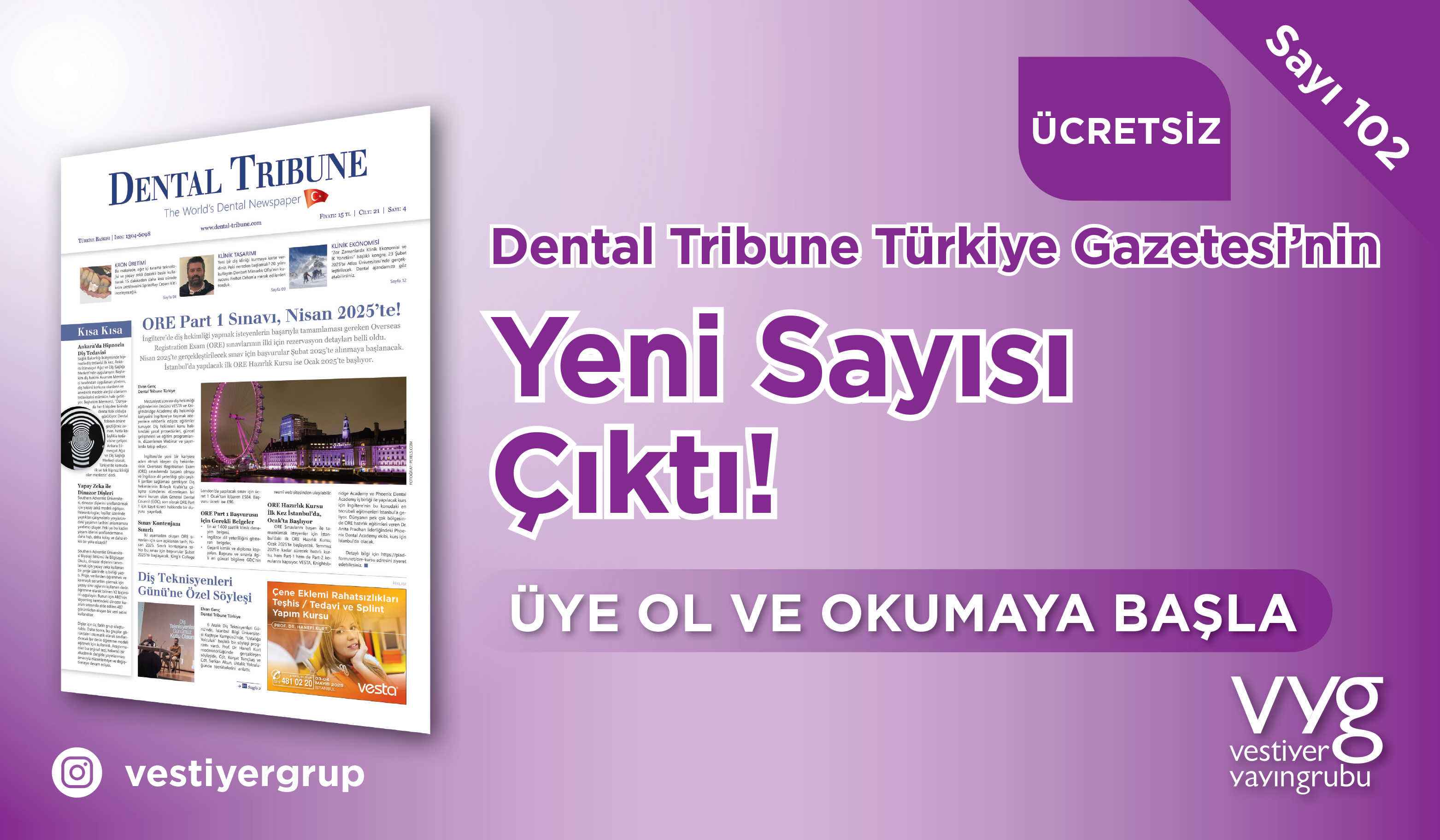 Dental Tribune Sayı 102, Dijital Kütüphanede!