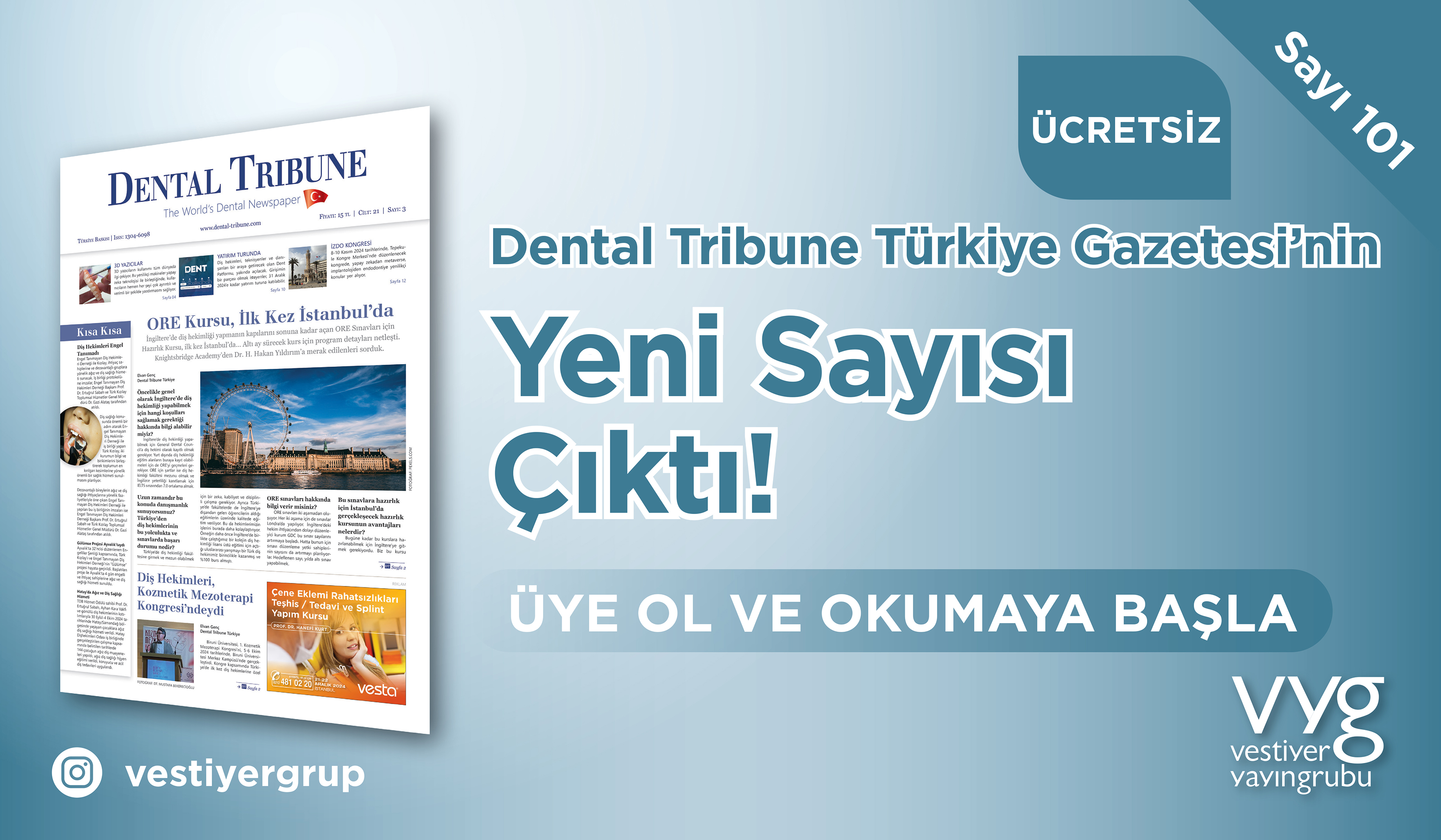 Diş Hekimlerinin Gazetesinde Yeni Sayı Çıktı